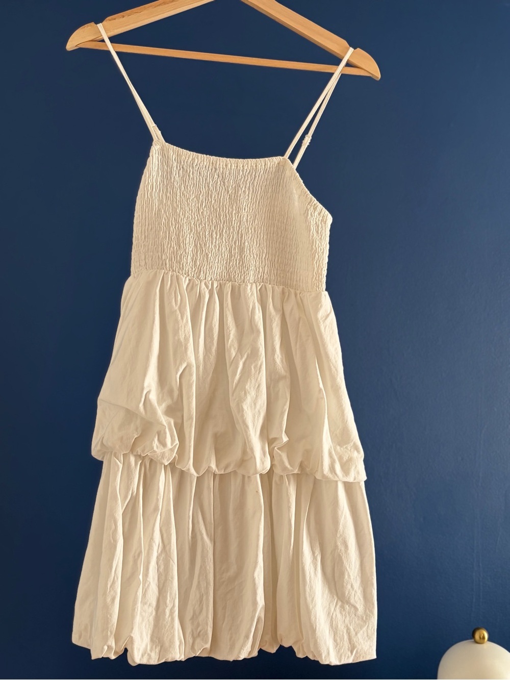 PRICE DROP! White Tiered Spaghetti-Strap Dress